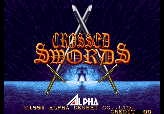 Crossed Swords , SNK Neo-Geo MVS cart. by Alpha Denshi Co., Ltd